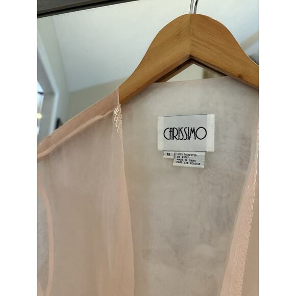 Vintage Carissmo Blush Pink Sheer Duster Cardigan - Picture 3 of 7